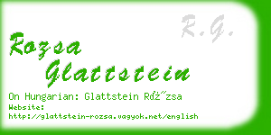 rozsa glattstein business card